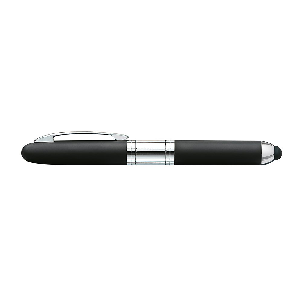Stempelschreiber - Mini Stamp&Touch Pen - 3 in 1, schwarz