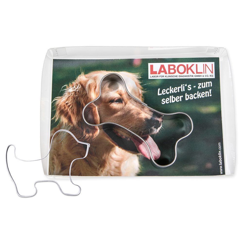 Backförmchen in der Box, Hund