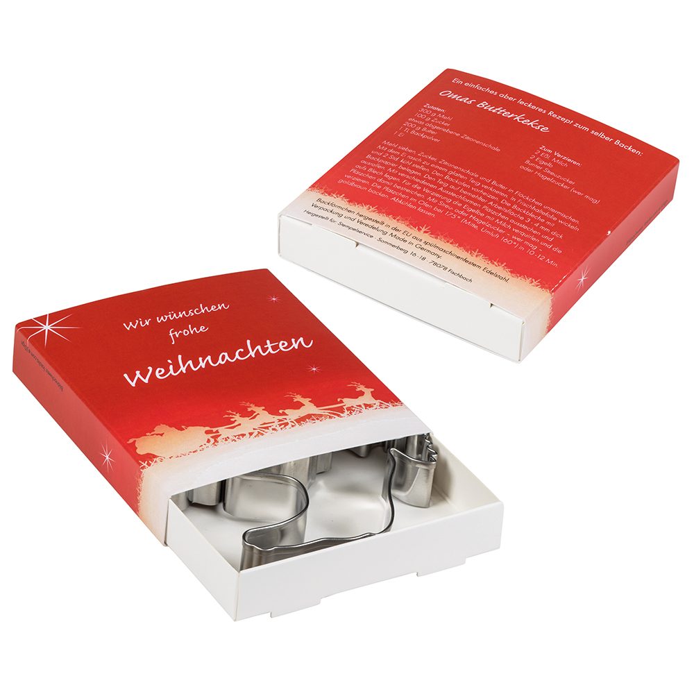 Backförmchen Premium-Box, Herz + Komet