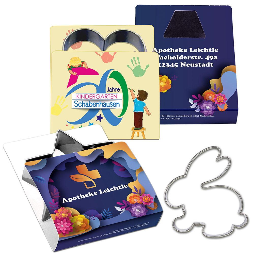 Backförmchen Single-Pack - Weihnachten, Ostern & Haustiere, Hase 2 4/0-c