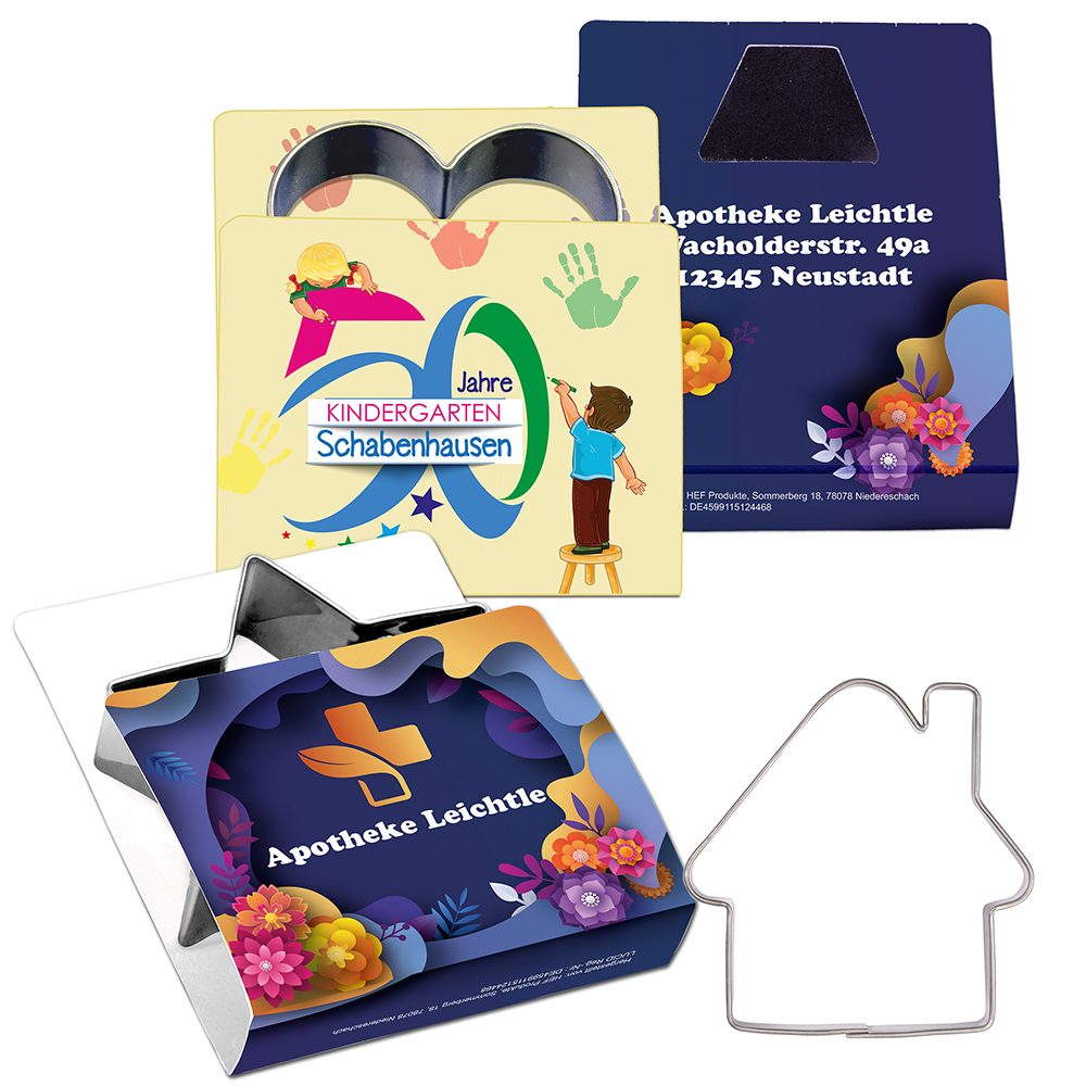 Backförmchen Single-Pack - Weihnachten, Ostern & Haustiere, Haus 4/0-c