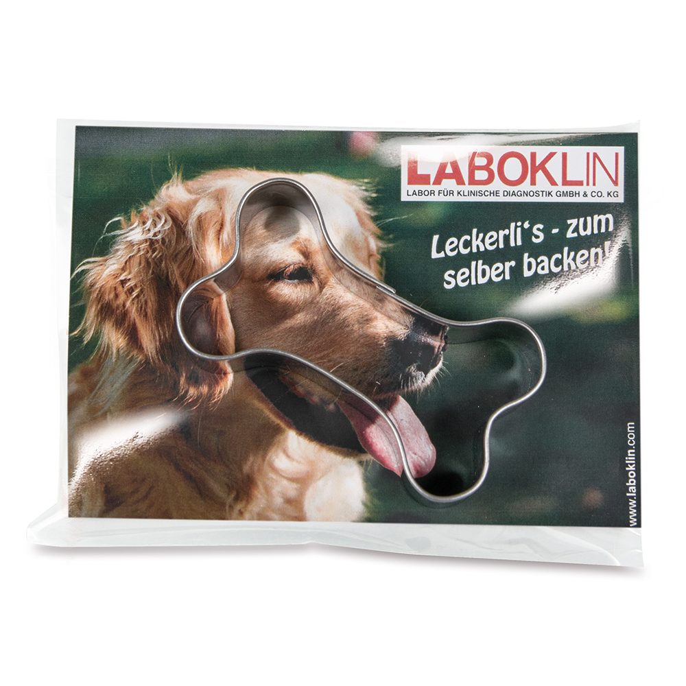 Backförmchen in der Werbetüte, Hund