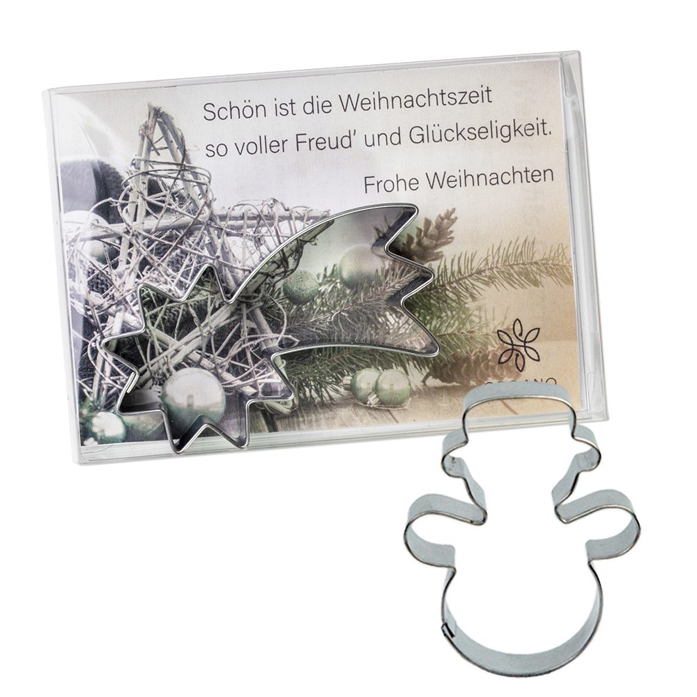 Backförmchen in der Box, Schneemann