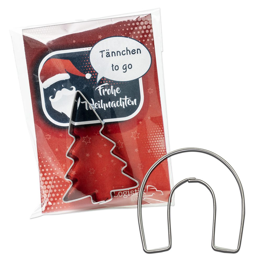 Backförmchen in der Werbetüte, Hufeisen