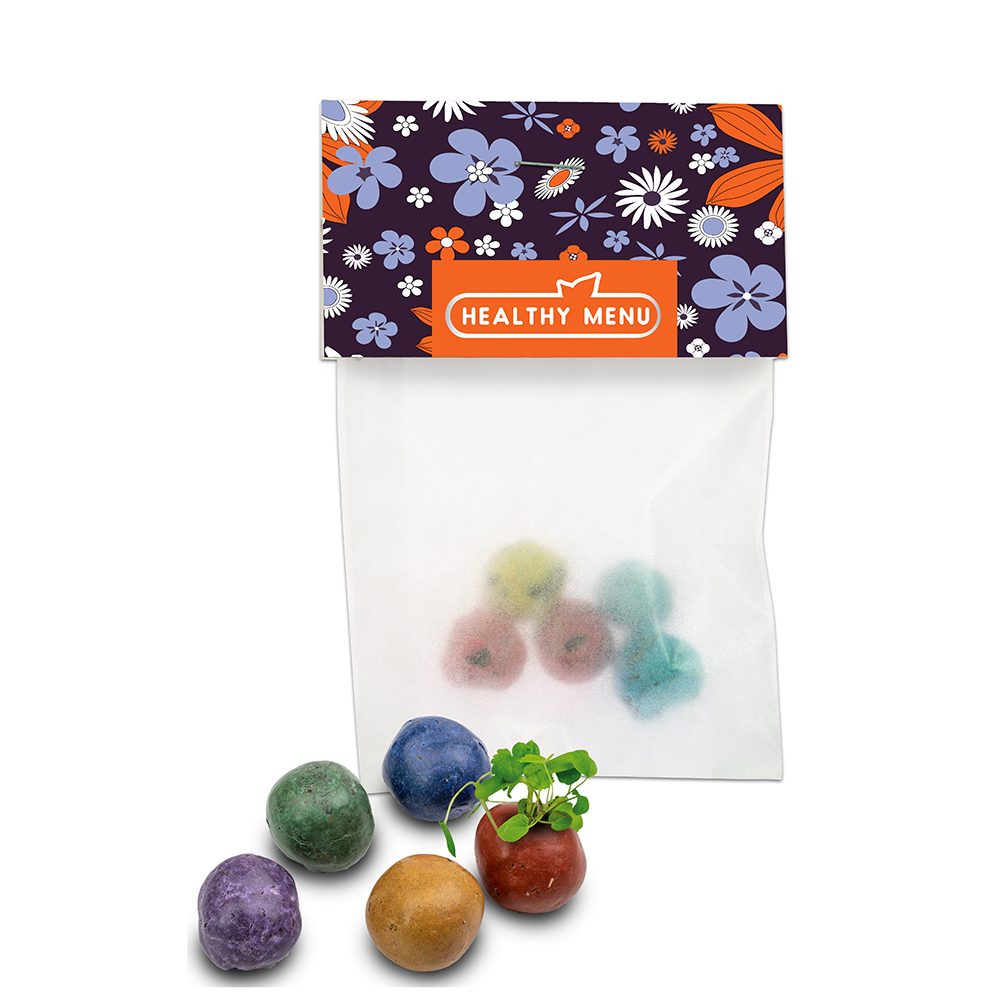 Bunte Mini Flower-Balls mit Samen, emotion factory