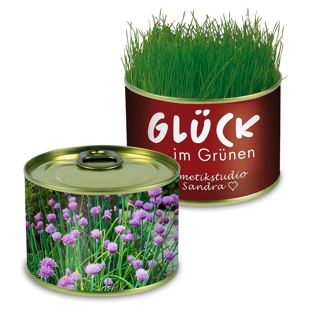 Natur-Konserve mit Samen, Schnittlauch