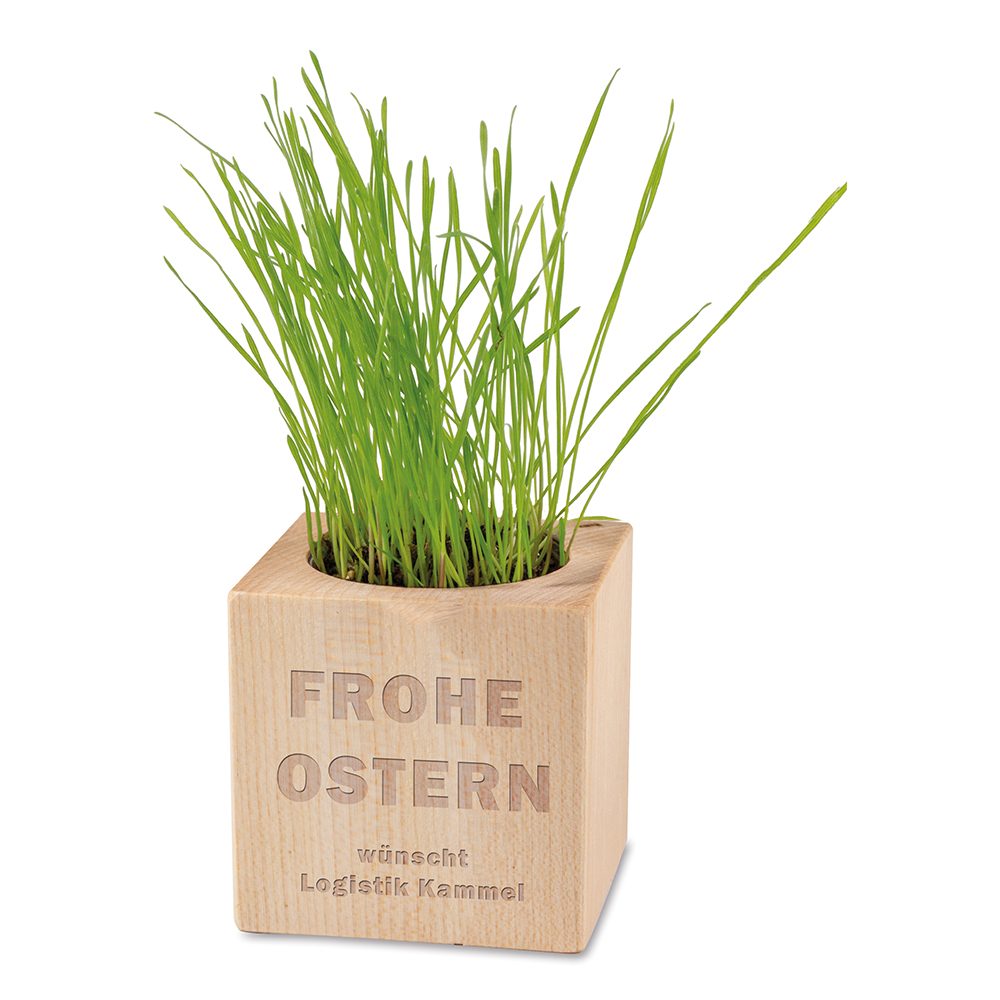 Pflanz-Holz - Standardmotiv - Ostern, 1 Seite gelasert