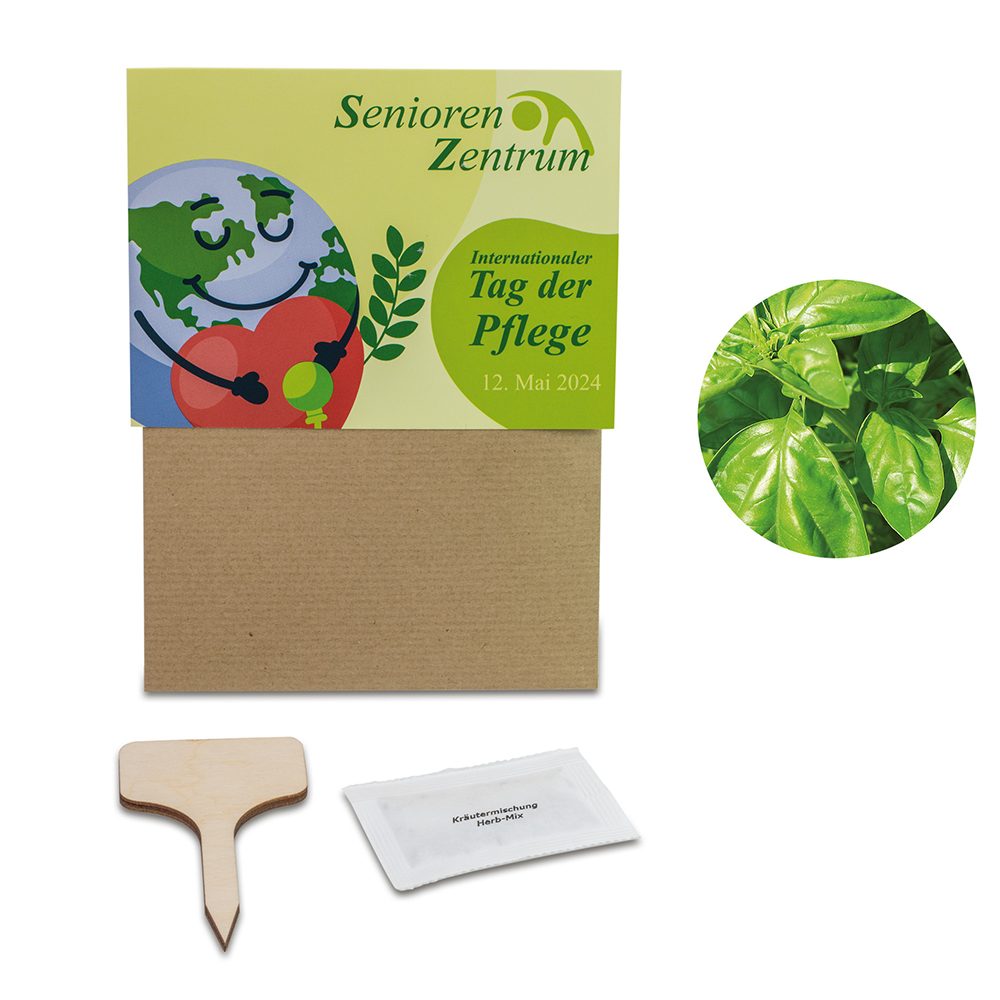 Pflanz-Set, 2er-Set - Basilikum / Gartenkresse