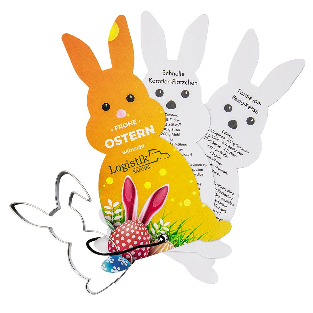 Backförmchen mit Rezeptblock Hase, emotion factory