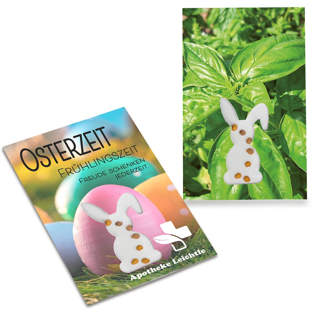 Samen-Karte-Mini Ostern, Basilikum
