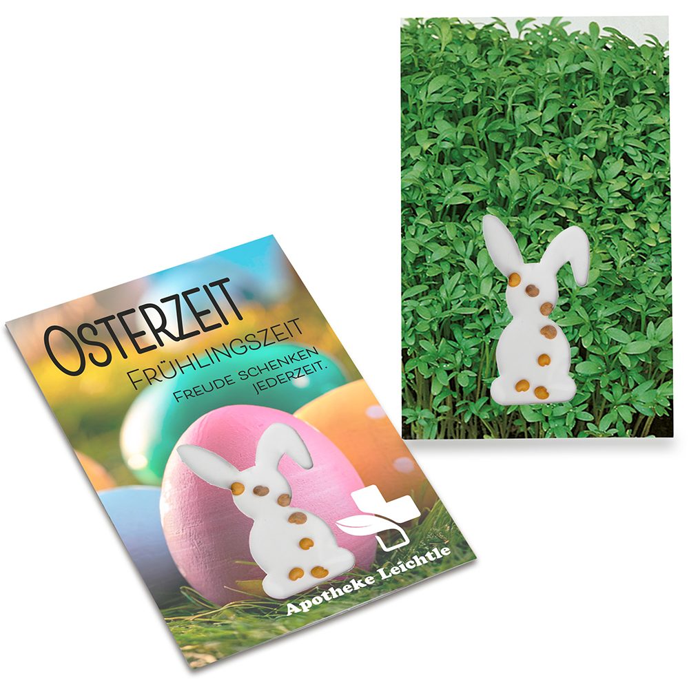 Samen-Karte-Mini Ostern, Gartenkresse