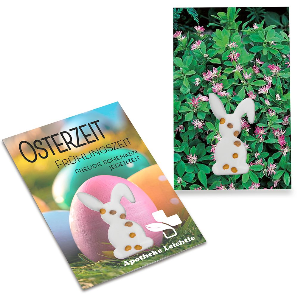 Samen-Karte-Mini Ostern, Persicher Klee