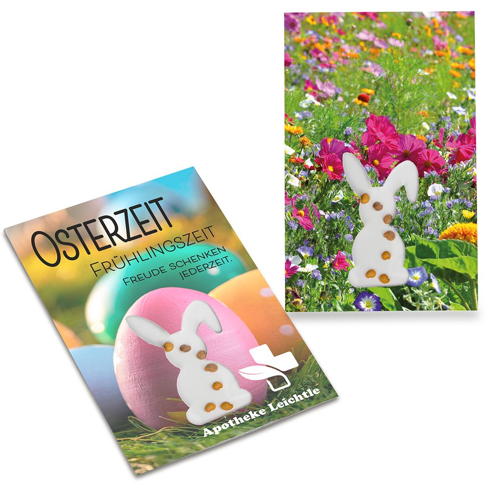 Samen-Karte-Mini Ostern, Sommerblumenmischung