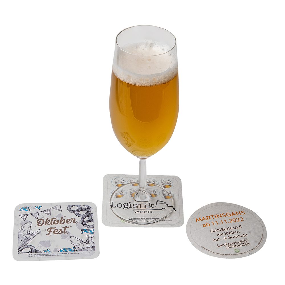 Samenpapier Bierdeckel, emotion factory