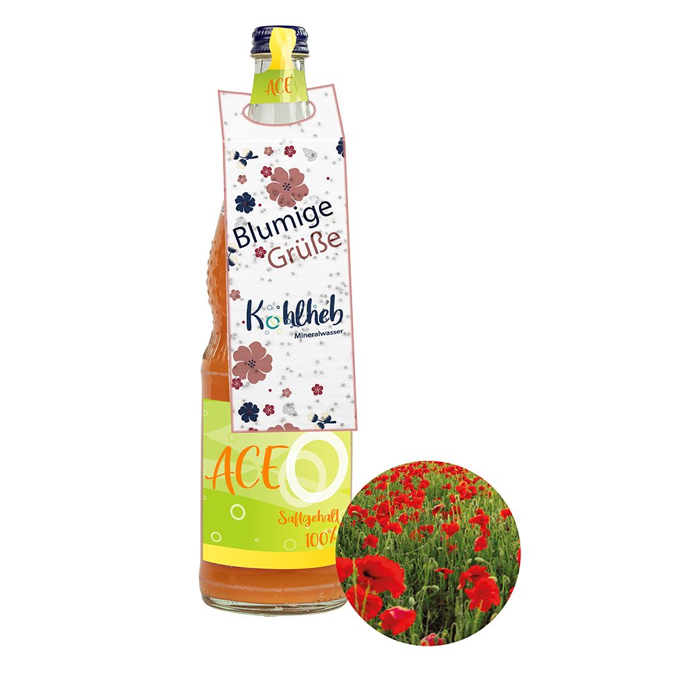 On-Pack Samenpapier, Mohnblume, Druck 4/0-c