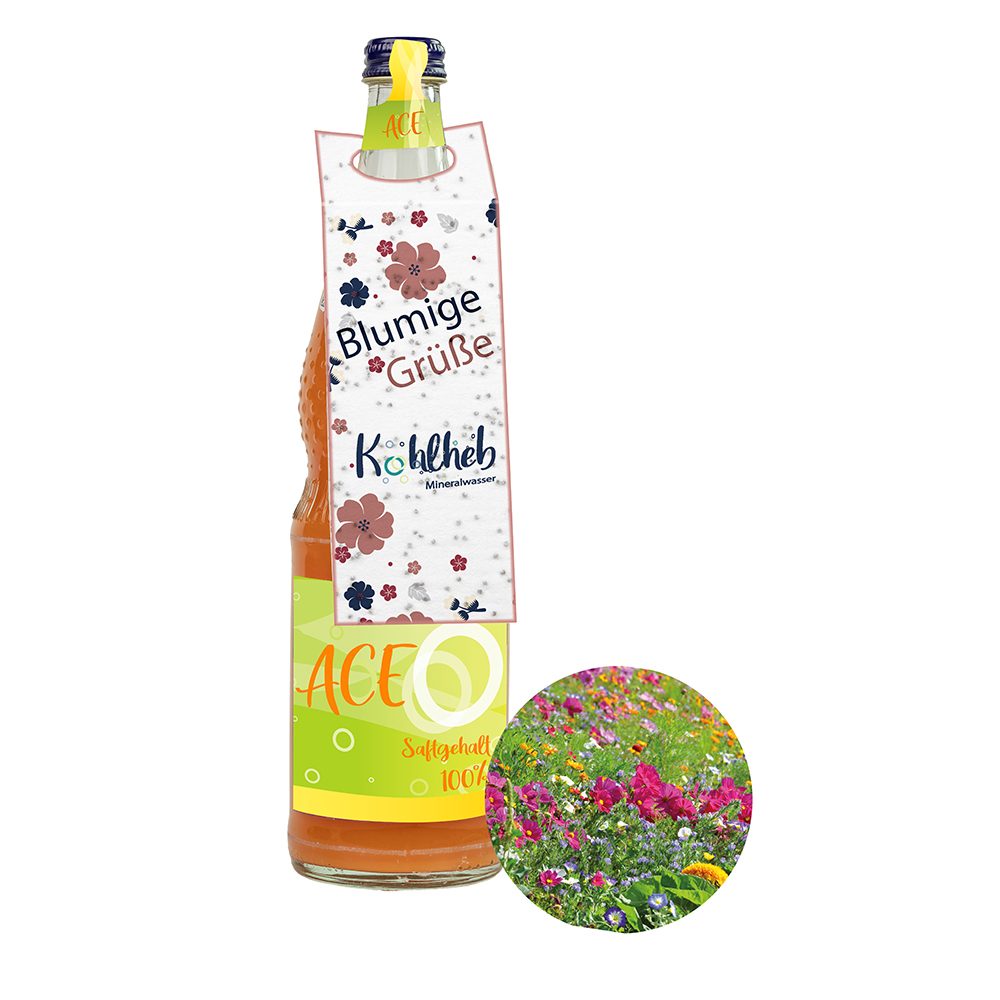 On-Pack Samenpapier, Sommerblumenmischung, Druck 4/0-c