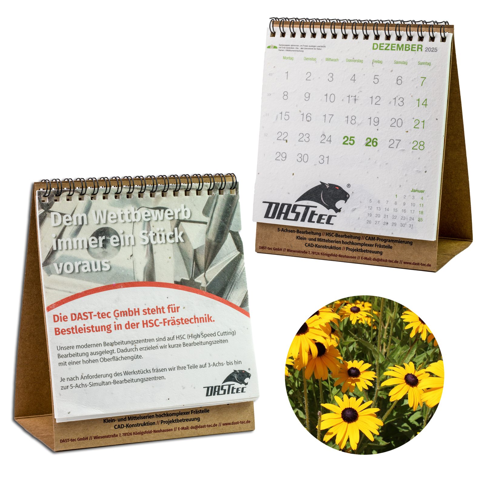 Samenpapier-Tischkalender, Rudbeckia