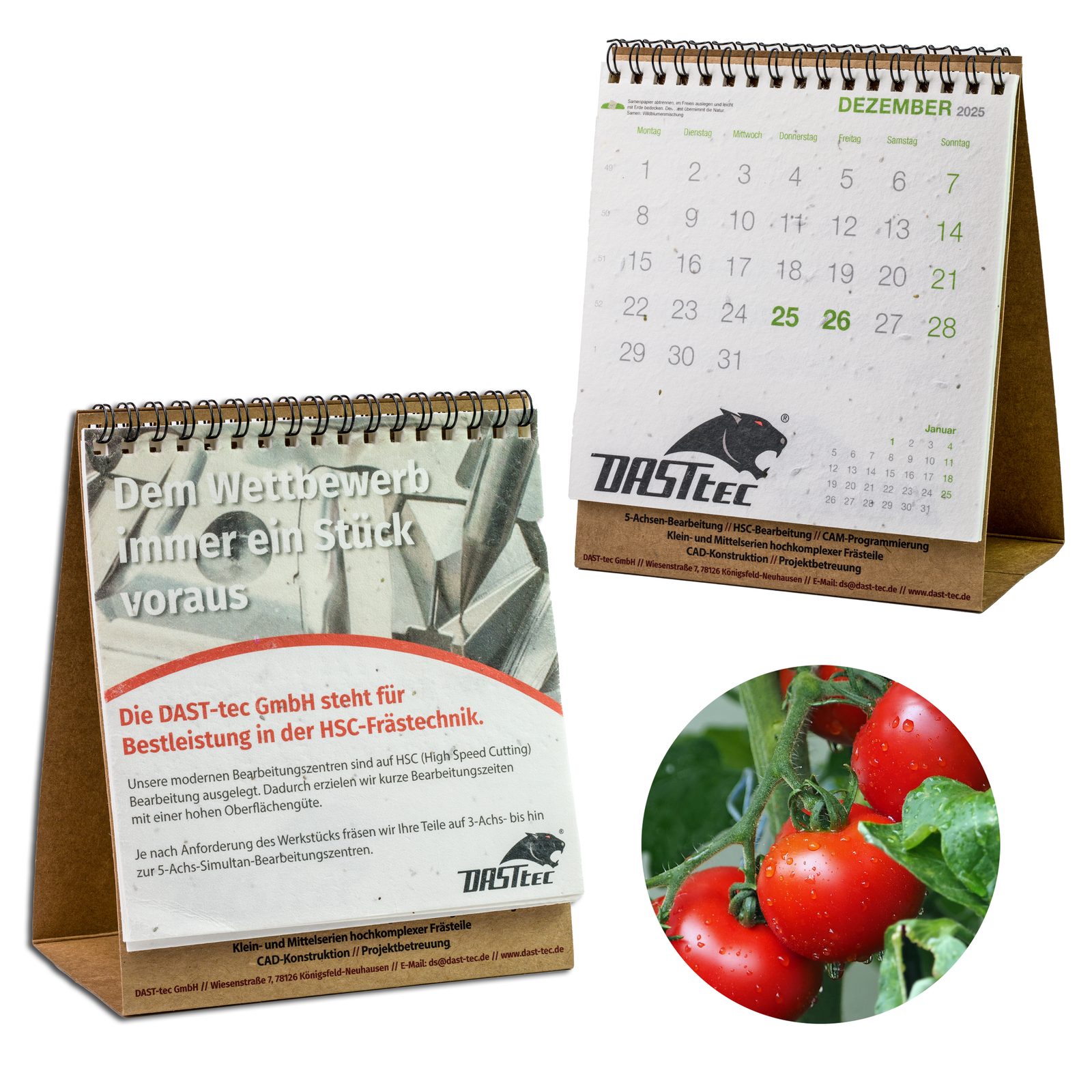 Samenpapier-Tischkalender, Tomate