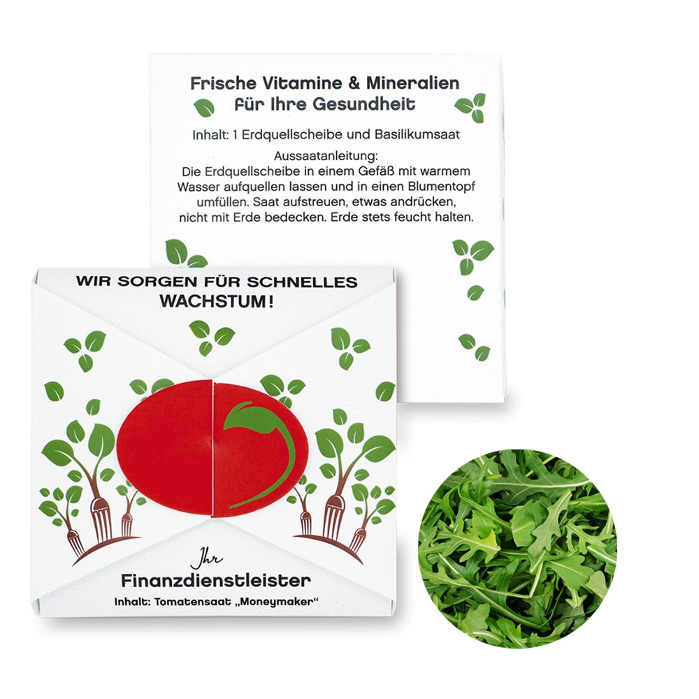 Verschluss - Samenkarte Oval, Rucola