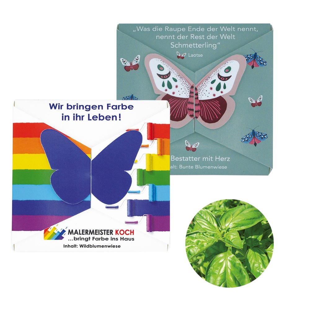 Verschluss - Samenkarte Schmetterling, Basilikum