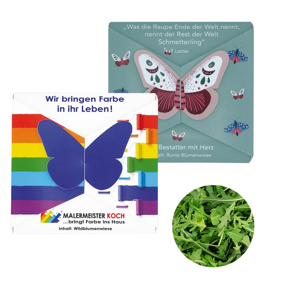 Verschluss - Samenkarte Schmetterling, Rucola