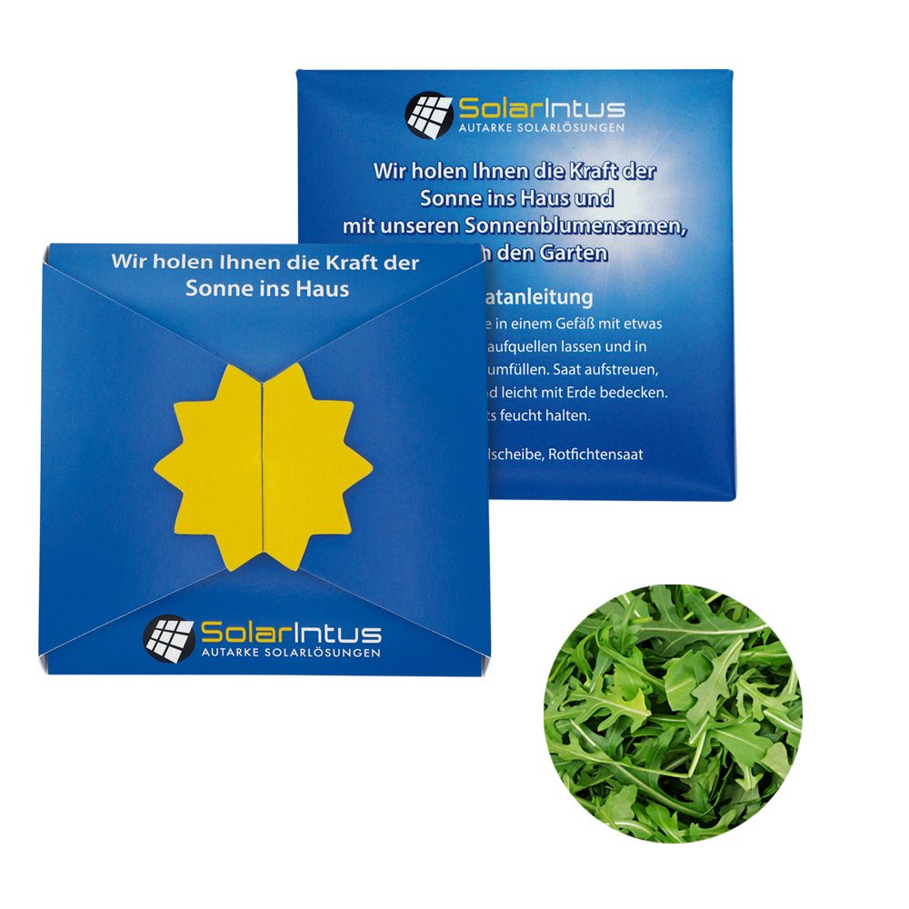 Verschluss - Samenkarte Sonne, Rucola