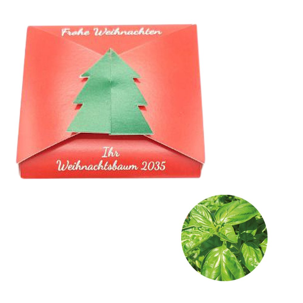 Verschluss - Samenkarte Tannenbaum, Basilikum