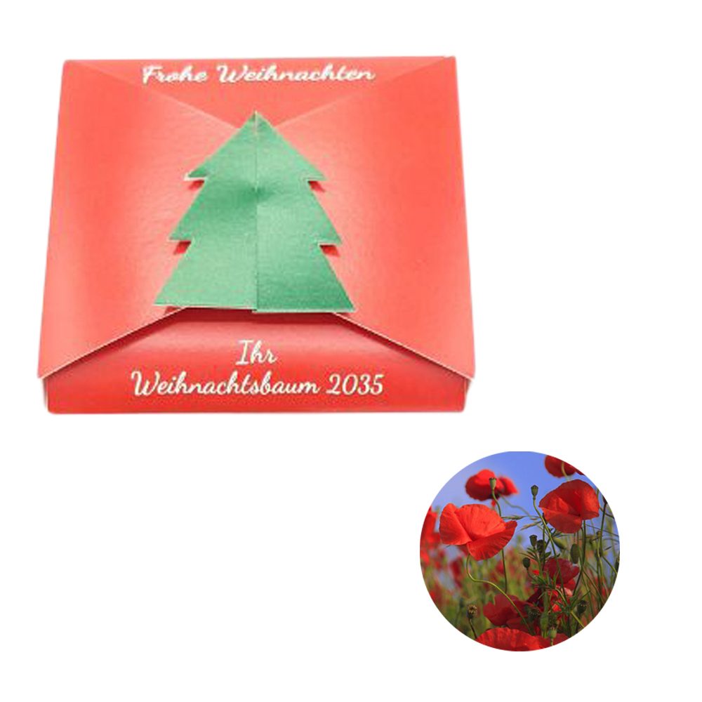 Verschluss - Samenkarte Tannenbaum, Mohn