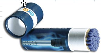 Zündholz-Runddose Ø 3,2 cm, 12 cm Höhe