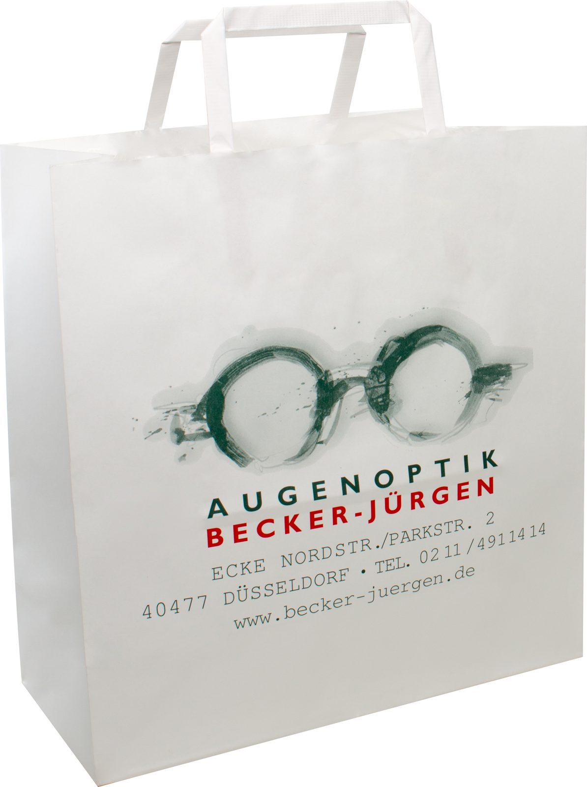 Tragetasche BASIC mit flachen Papiergriffen, 25 x 11 x 26 cm