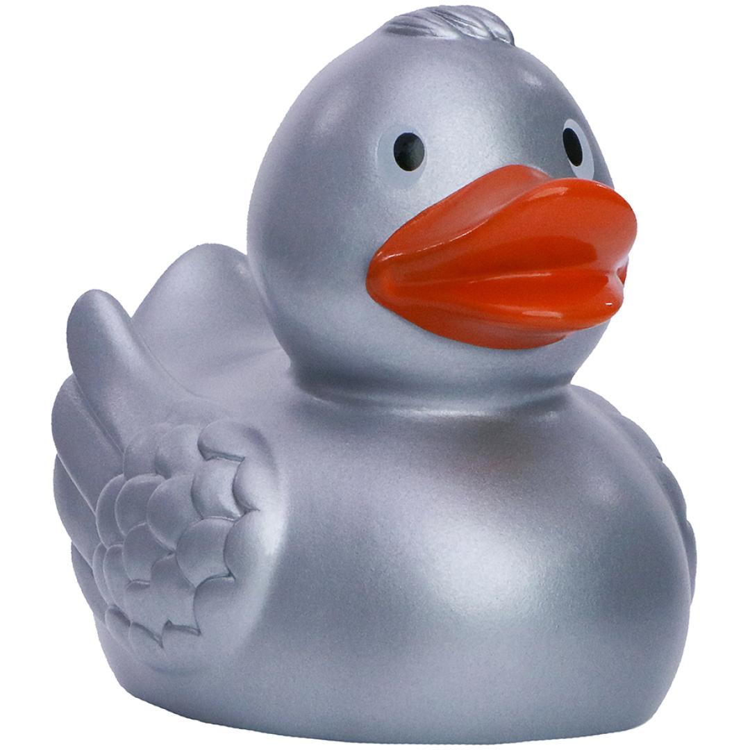 Quietsche-Ente, silber · 7,5 cm
