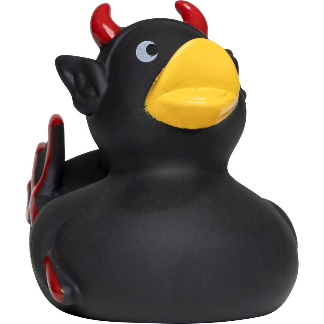 Quietsche-Ente Teufel, schwarz · 8,0 cm