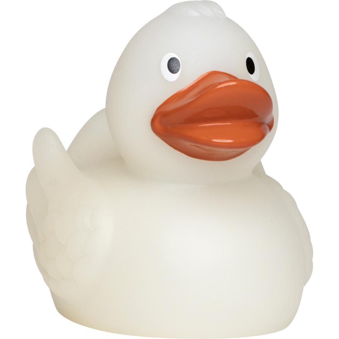 Quietsche-Ente Magic Duck mit Farbwechsel, milchig weiß · 7,5 cm