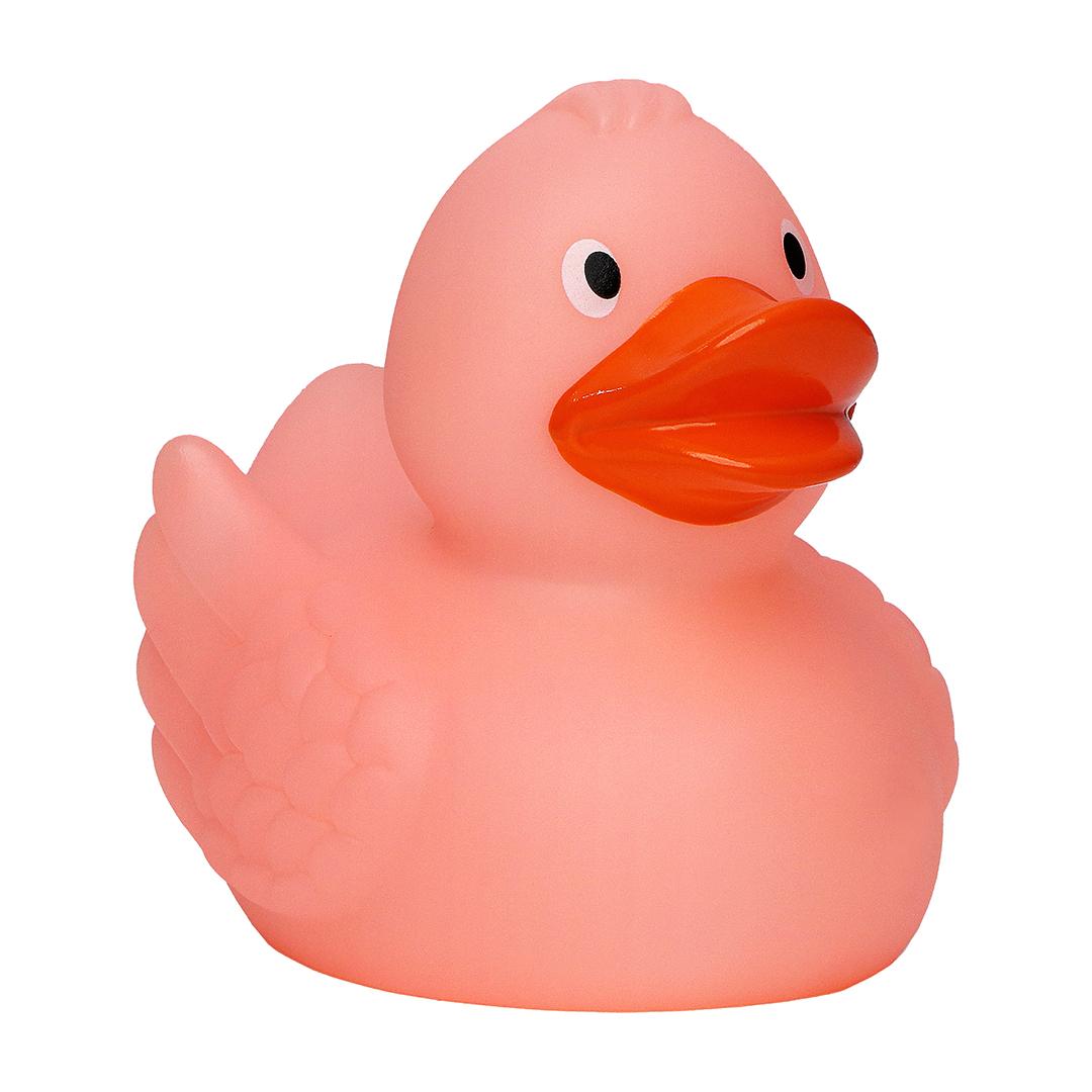 Quietsche-Ente nachleuchtend, rosa · 7,5 cm