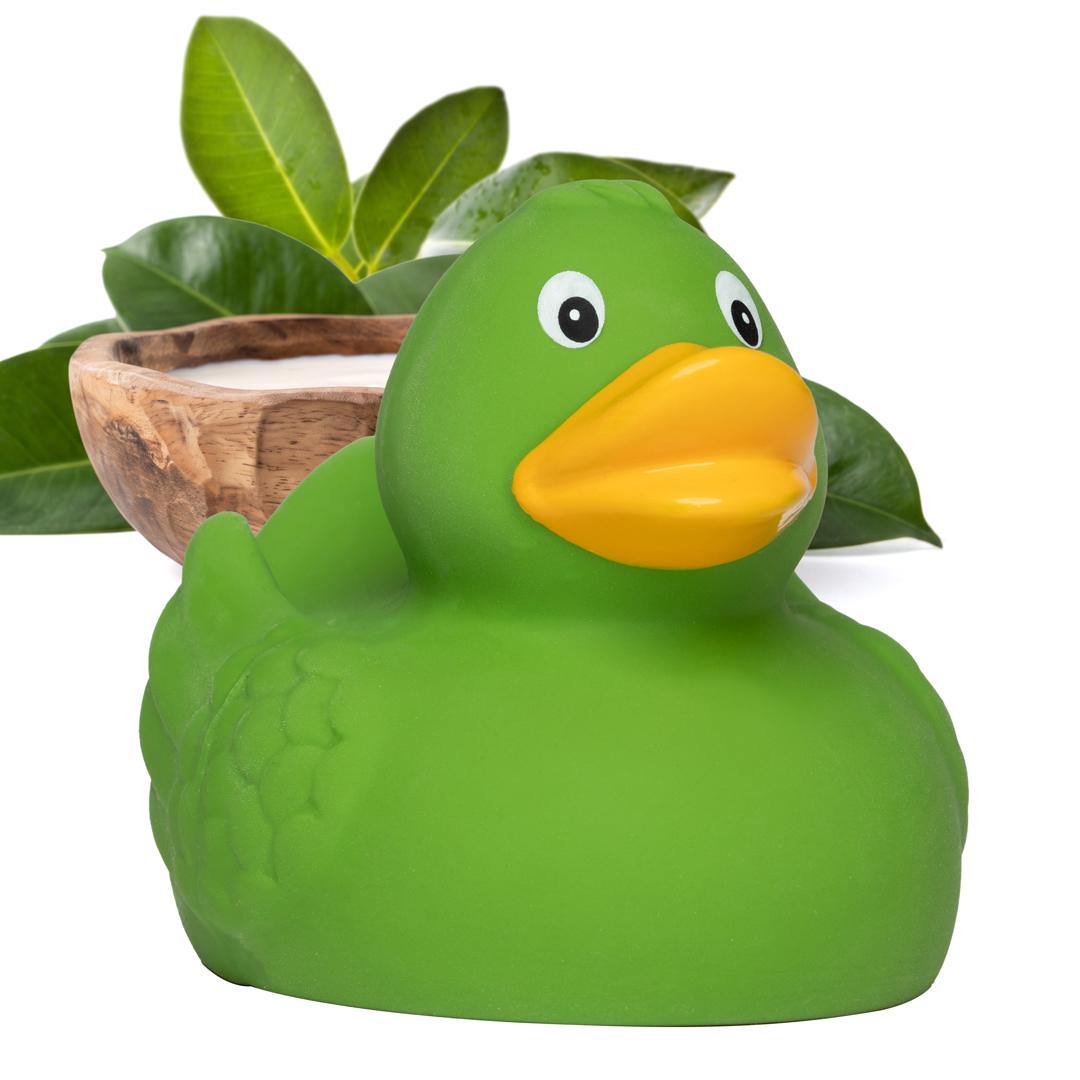 Naturkautschuk-Ente, klassik, grün · 7,5 cm