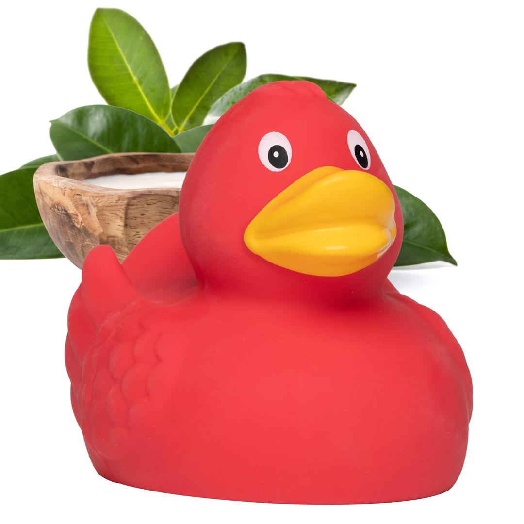 Naturkautschuk-Ente, klassik, rot · 7,5 cm