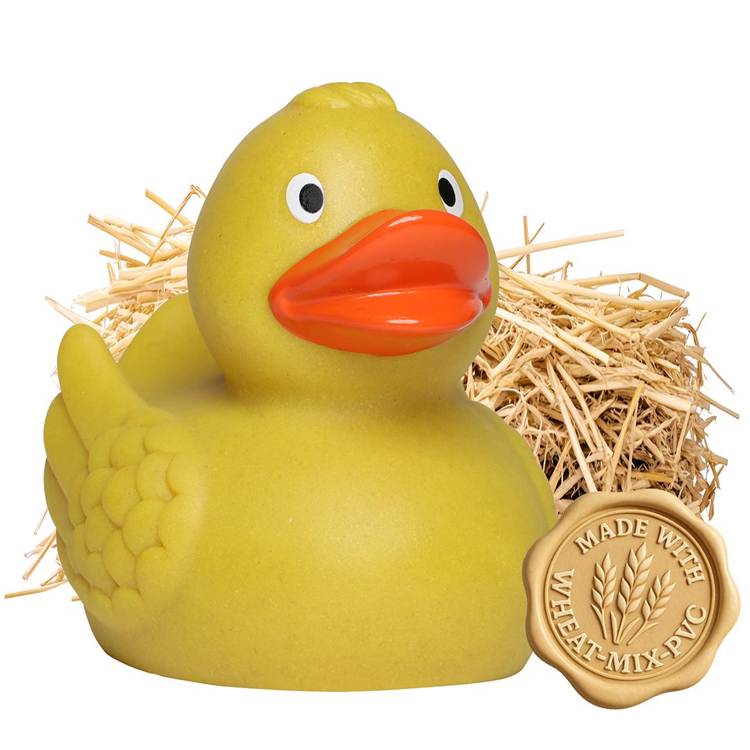 Weizen-Ente, klassik, gelb/orange · 7,5 cm