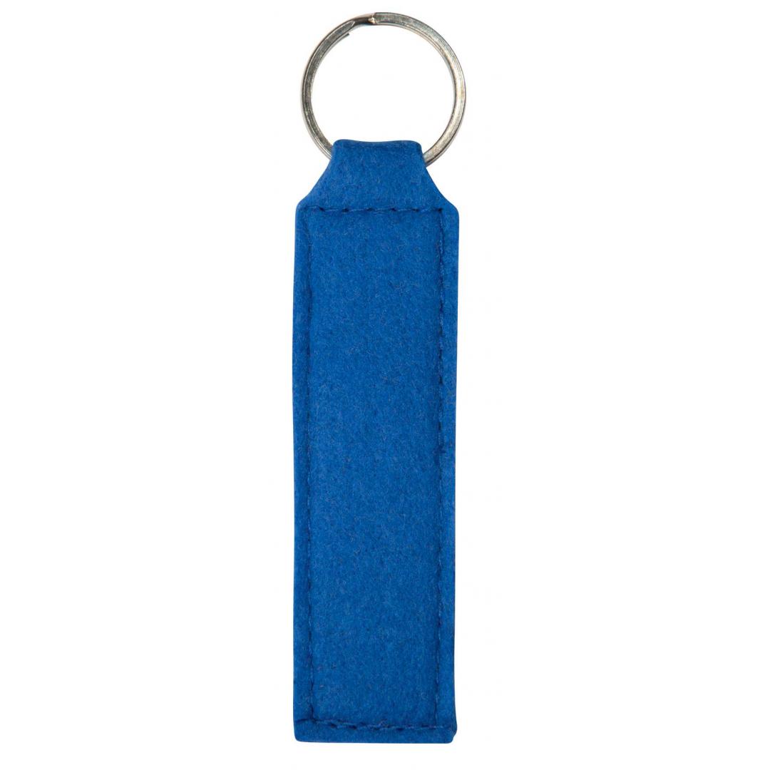Polyesterfilz Schlüsselanhänger Rechteck, blau · one size