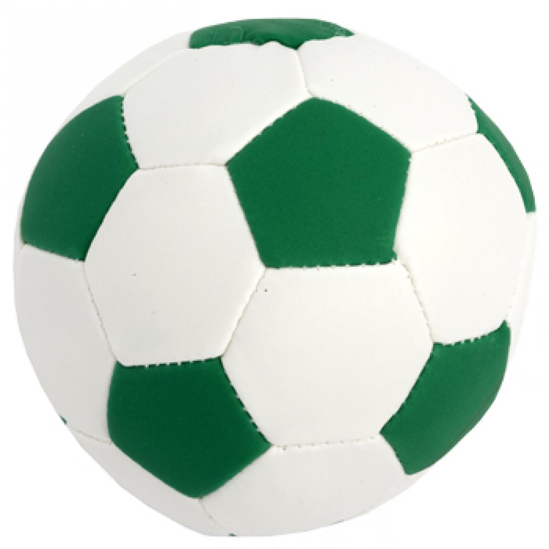 Soft-Fußball, weiß/grün · Ø 8,0 cm