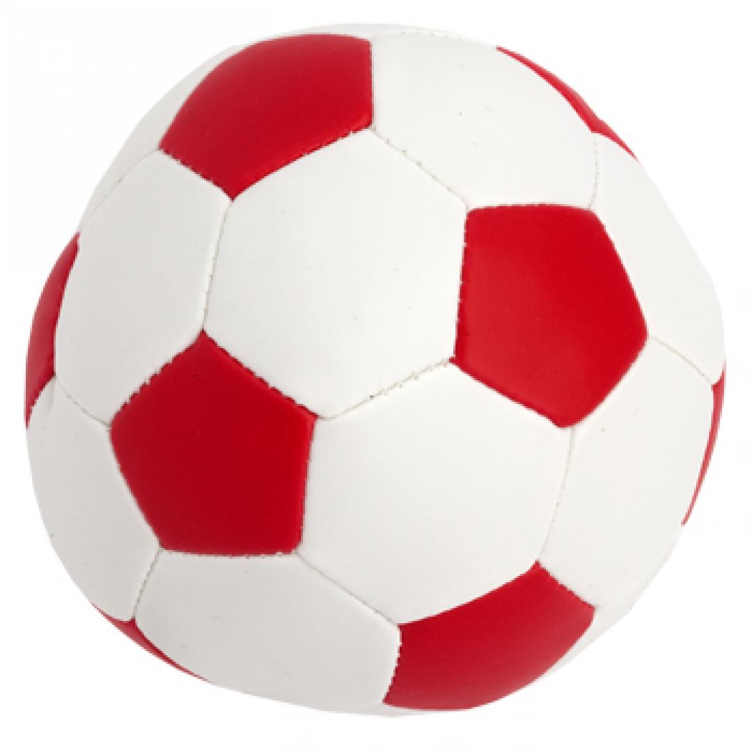 Soft-Fußball, weiß/rot · Ø 10 cm