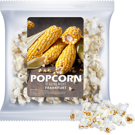 Popcorn süß, ca. 20g, Express Maxi-XL-Tüte mit Etikett, myfitmix