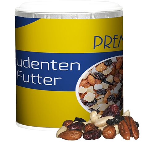 Premium Studentenfutter, ca. 50g, Pappdose Mini, myfitmix