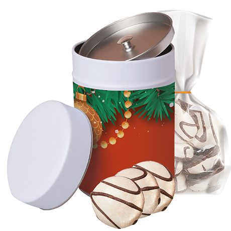 Schoko-Pfeffernuss, ca. 100g, Beutel in Metalldose Maxi, myfitmix