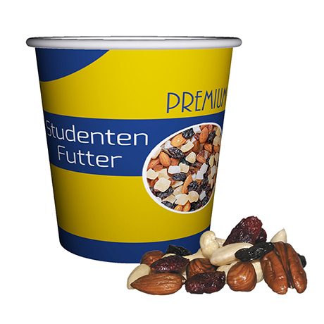 Premium Studentenfutter, ca. 40g, Snackbecher Mini, myfitmix