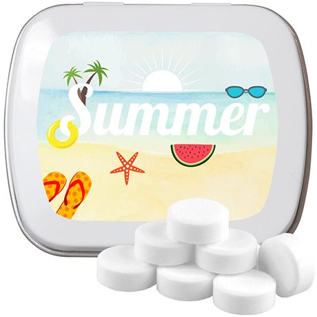 Pfefferminz Drops, ca. 20g, Mintdose weiß, myfitmix