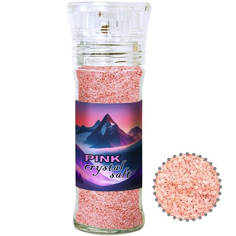 Rosa Kristallsalz, ca. 80g, transparente Gewürzmühle, myfitmix