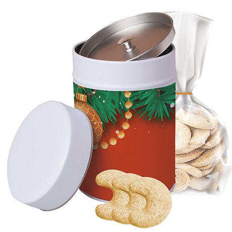 Vanillekipferl, ca. 100g, Beutel in Metalldose Maxi, myfitmix