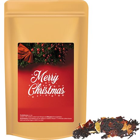 Weihnachts Schwarztee, ca. 55g, Standbeutel Midi, myfitmix