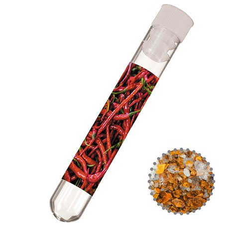 Gewürzmischung Chili-Salz, ca. 8g, Reagenzglas, myfitmix