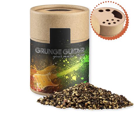 Pfeffer geschrotet, ca. 65g, Kraftpapierstreuer Midi, myfitmix